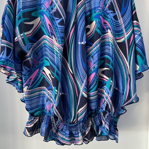 Sheer Colorful Blouse - Picture 5 of 5